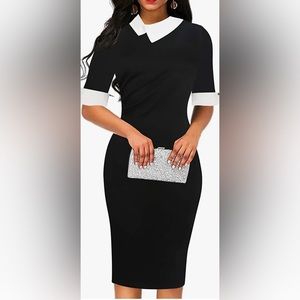 S midi dress Modest and oh so feminine. Navy A pic in photos shows it on a model